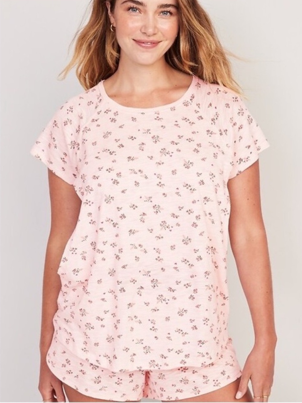 Old Navy Sunday Sleep Pink Floral PJ Set